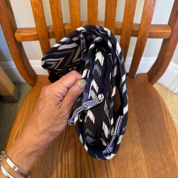 Vera Bradley Hanging Travel Organizer Chevron Blue Black Grey 5 Pocket 11”x30” - Picture 7 of 12
